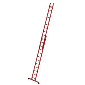 Sprossen-Schiebeleiter 2-teilig GFK mit nivello® Traverse