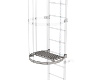 Zwischenplattform, klappbar Edelstahl V2A