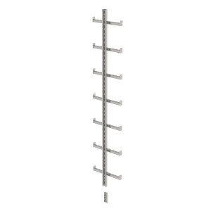 Einholmleiter Edelstahl V4A (1.4571) Länge 1,96m