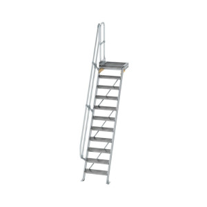 Treppe mit Plattform 60° Stufenbreite 600 mm