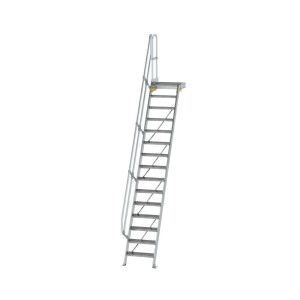 Treppe mit Plattform 60° Stufenbreite 600 mm