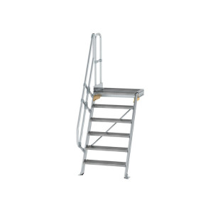 Treppe mit Plattform 60° Stufenbreite 800 mm