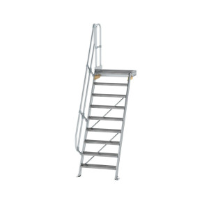 Treppe mit Plattform 60° Stufenbreite 800 mm