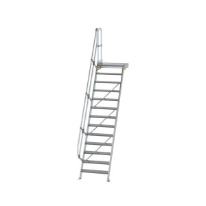 Treppe mit Plattform 60° Stufenbreite 800 mm