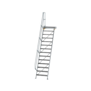 Treppe mit Plattform 60° Stufenbreite 800 mm