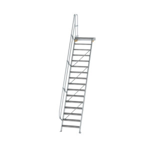 Treppe mit Plattform 60° Stufenbreite 800 mm