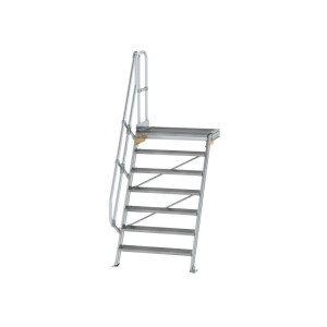 Treppe mit Plattform 60° Stufenbreite 1000 mm