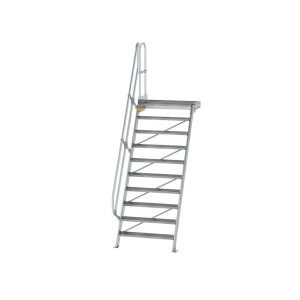 Treppe mit Plattform 60° Stufenbreite 1000 mm