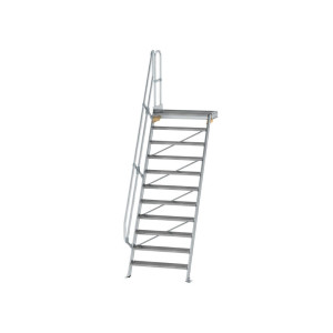 Treppe mit Plattform 60° Stufenbreite 1000 mm