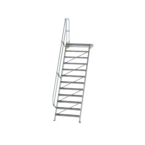 Treppe mit Plattform 60° Stufenbreite 1000 mm