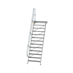 Treppe mit Plattform 60° Stufenbreite 1000 mm