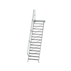 Treppe mit Plattform 60° Stufenbreite 1000 mm