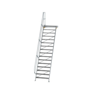 Treppe mit Plattform 60° Stufenbreite 1000 mm