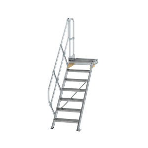 Treppe mit Plattform 45° Stufenbreite 600 mm