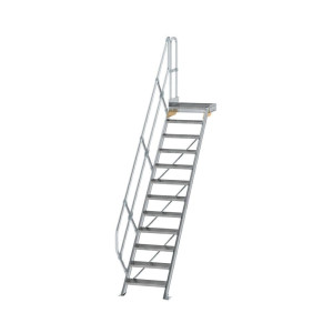 Treppe mit Plattform 45° Stufenbreite 600 mm