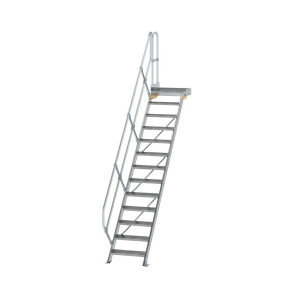 Treppe mit Plattform 45° Stufenbreite 600 mm