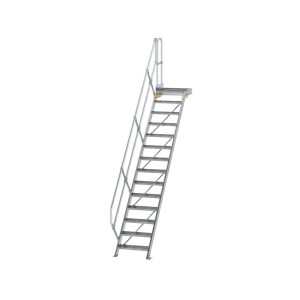 Treppe mit Plattform 45° Stufenbreite 600 mm