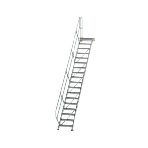 Treppe mit Plattform 45° Stufenbreite 600 mm