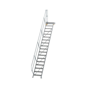 Treppe mit Plattform 45° Stufenbreite 600 mm