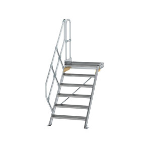 Treppe mit Plattform 45° Stufenbreite 800 mm