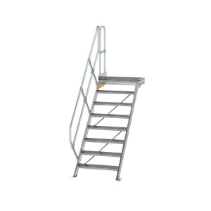 Treppe mit Plattform 45° Stufenbreite 800 mm