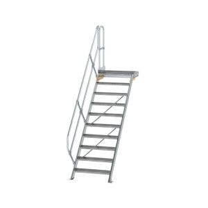 Treppe mit Plattform 45° Stufenbreite 800 mm