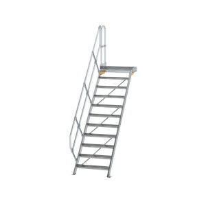 Treppe mit Plattform 45° Stufenbreite 800 mm