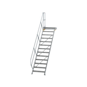 Treppe mit Plattform 45° Stufenbreite 800 mm