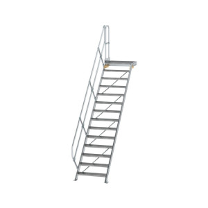 Treppe mit Plattform 45° Stufenbreite 800 mm