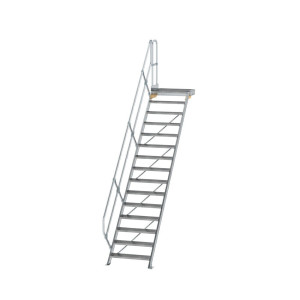 Treppe mit Plattform 45° Stufenbreite 800 mm