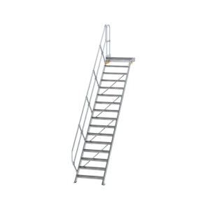 Treppe mit Plattform 45° Stufenbreite 800 mm