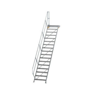 Treppe mit Plattform 45° Stufenbreite 800 mm
