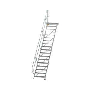 Treppe mit Plattform 45° Stufenbreite 800 mm