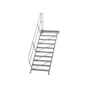 Treppe mit Plattform 45° Stufenbreite 1000 mm