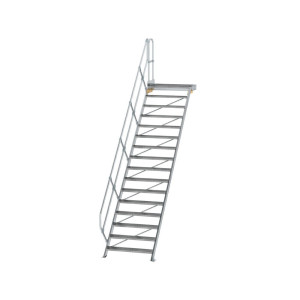 Treppe mit Plattform 45° Stufenbreite 1000 mm