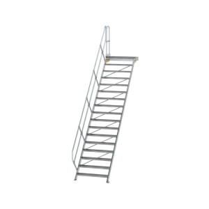 Treppe mit Plattform 45° Stufenbreite 1000 mm