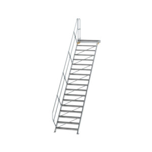 Treppe mit Plattform 45° Stufenbreite 1000 mm