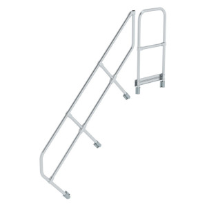 Zweiter Handlauf für Treppe mit Plattform 45°