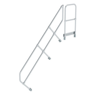 Zweiter Handlauf für Treppe mit Plattform 45°