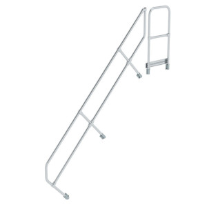 Zweiter Handlauf für Treppe mit Plattform 45°