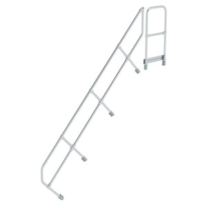 Zweiter Handlauf für Treppe mit Plattform 45°