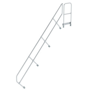 Zweiter Handlauf für Treppe mit Plattform 45°