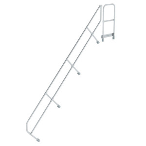 Zweiter Handlauf für Treppe mit Plattform 45°