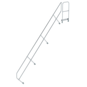 Zweiter Handlauf für Treppe mit Plattform 45°