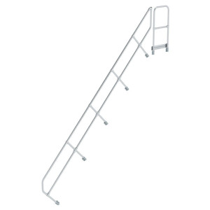 Zweiter Handlauf für Treppe mit Plattform 45°