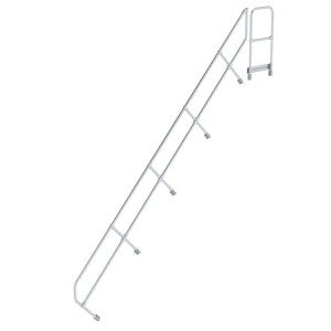 Zweiter Handlauf für Treppe mit Plattform 45°