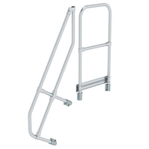 Zweiter Handlauf für Treppe mit Plattform 60°