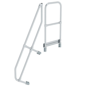 Zweiter Handlauf für Treppe mit Plattform 60°