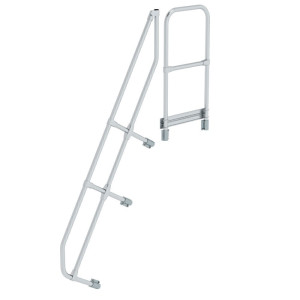 Zweiter Handlauf für Treppe mit Plattform 60°