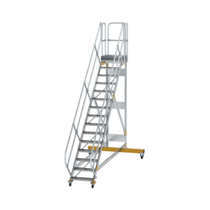Plattformtreppe 45° fahrbar Stufenbreite 600 mm